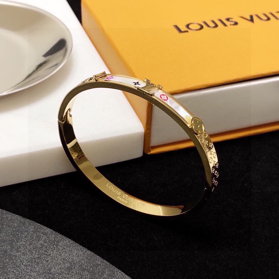 Louis Vuitton Monogram Enamel Bangle Bracelet